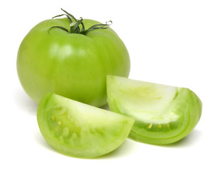 Studio shot of green tomato