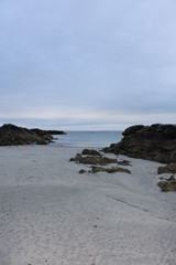 Fototapeta na wymiar rocks on the beach, outer hebrides, scotland
