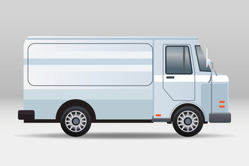 white van vehicle transport isolated icon