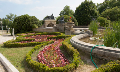 King's residence Euxinograd, sculptures in park, Bulgaria.