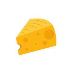 Cheese on white background. Cheese logo design.