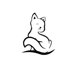 vector image of a cat