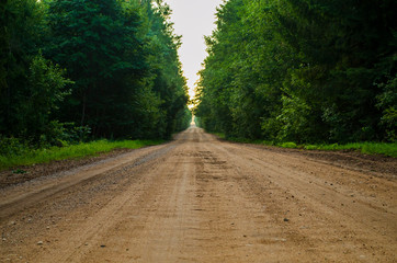 sandy road through
