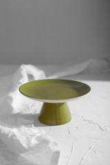 Stand for cake on white background