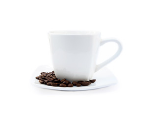 Cup of coffee isolated on white background