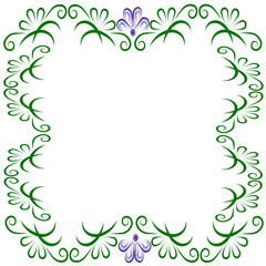 frame with flowers