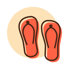 Flip Flops flat vector icon