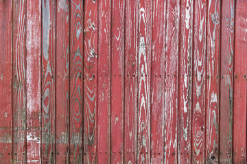 aged red wooden planks