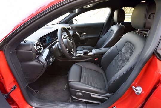 Mercedes-Benz CLA 220d. Interior - front seats. 04-15-2020, Middle Bohemia, Czech Republic.