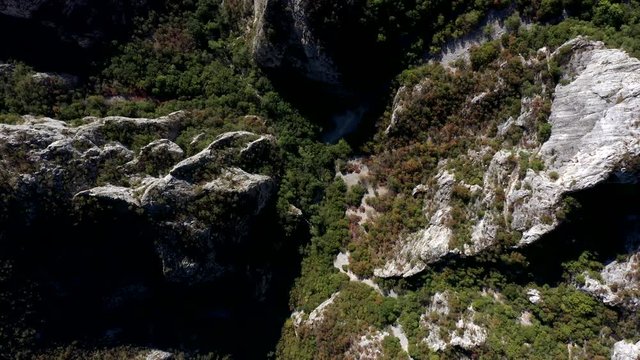 Top view of Lazar canyon nature 4K aerial video