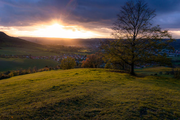 Sonnenuntergang über Jena © Michael