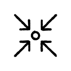 vector illustration hand drawn icon ofshrink