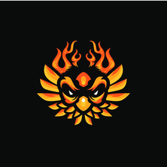 Flaming Owl E-Sports Game Mascot Logo