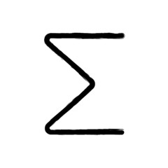 vector illustration hand drawn icon ofsigma