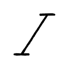 vector illustration hand drawn icon oftext italic