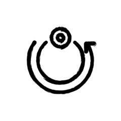 vector illustration hand drawn icon ofvolume down