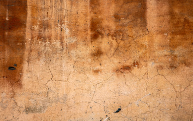 Horizontal background textured of stone wall, copyspace ready for design, wallpaper, advertising. Surface of cement, house wall in close up, macro . Old-fashioned style, decorative.