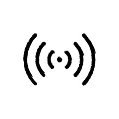 vector illustration hand drawn icon ofwifi signal 1