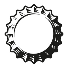 A vector illustration of beer bottle cap isolated on white background.