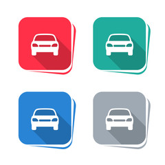 Car icon on square button