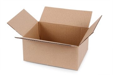 A view of an empty paper box.