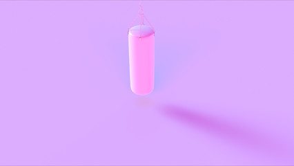 Pink Punching Bag 3d illustration 3d render	