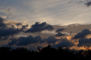 clouds over the mountains