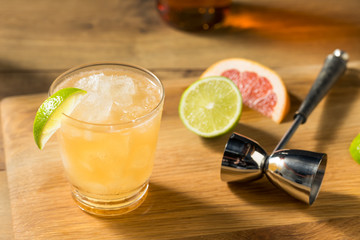 Boozy Refreshing Rum Navy Grog Cocktail