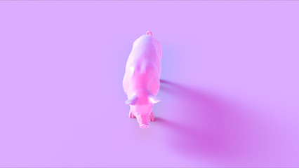 Pink Pig 3d illustration 3d render