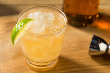 Boozy Refreshing Rum Navy Grog Cocktail