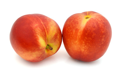 Nectarine fruit isolated on white background cutout