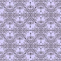 groovy pattern on the tattoo, snowflake with knots and curls drawing on the window