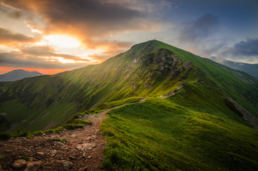 The photo shows beautiful sunset in our majestic mountains in Slovakia. © Tomas
