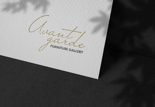 Logo Mockup on Wove Paper for Design and Branding Projects