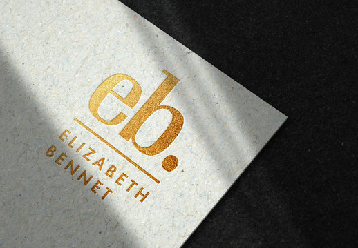 
Luxury Gold Logo Mockup on Recycled Paper