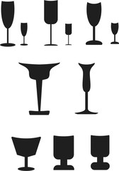 set of wine glasses