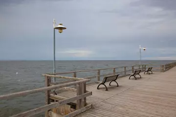 Fotobehang Heringsdorf, Duitsland Bansin Pier is a pier located in the coastal resort of Bansin