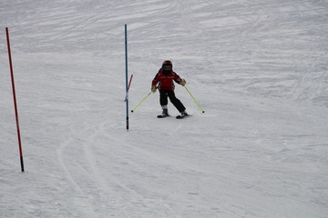 woman skiing, skier, winter, ski resort

