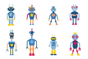 Toy robot vector set