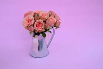 pink roses in vase