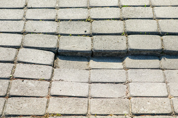 defective cobblestone pavement due to incorrectly prepared base