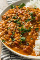 Homemade Spicy Indian Curry Lentils