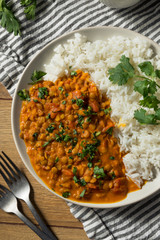 Homemade Spicy Indian Curry Lentils
