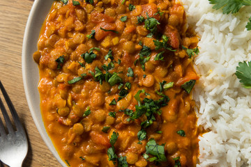 Homemade Spicy Indian Curry Lentils