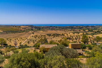 Obraz premium Sicilian south coast landscapes near Agrigento, Italy