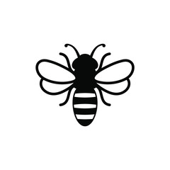 Bee icon on white background