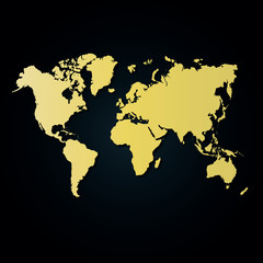 Fototapeta na wymiar world map with shadow