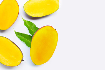 Tropical fruit, Mango  on white background.