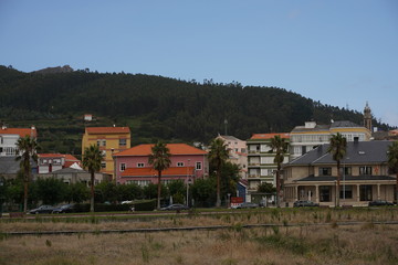 Cariño, coastal village with beach in A Coruña. Galicia,Spain