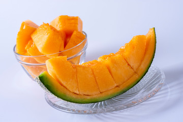 北海道名産である赤肉の夕張メロン